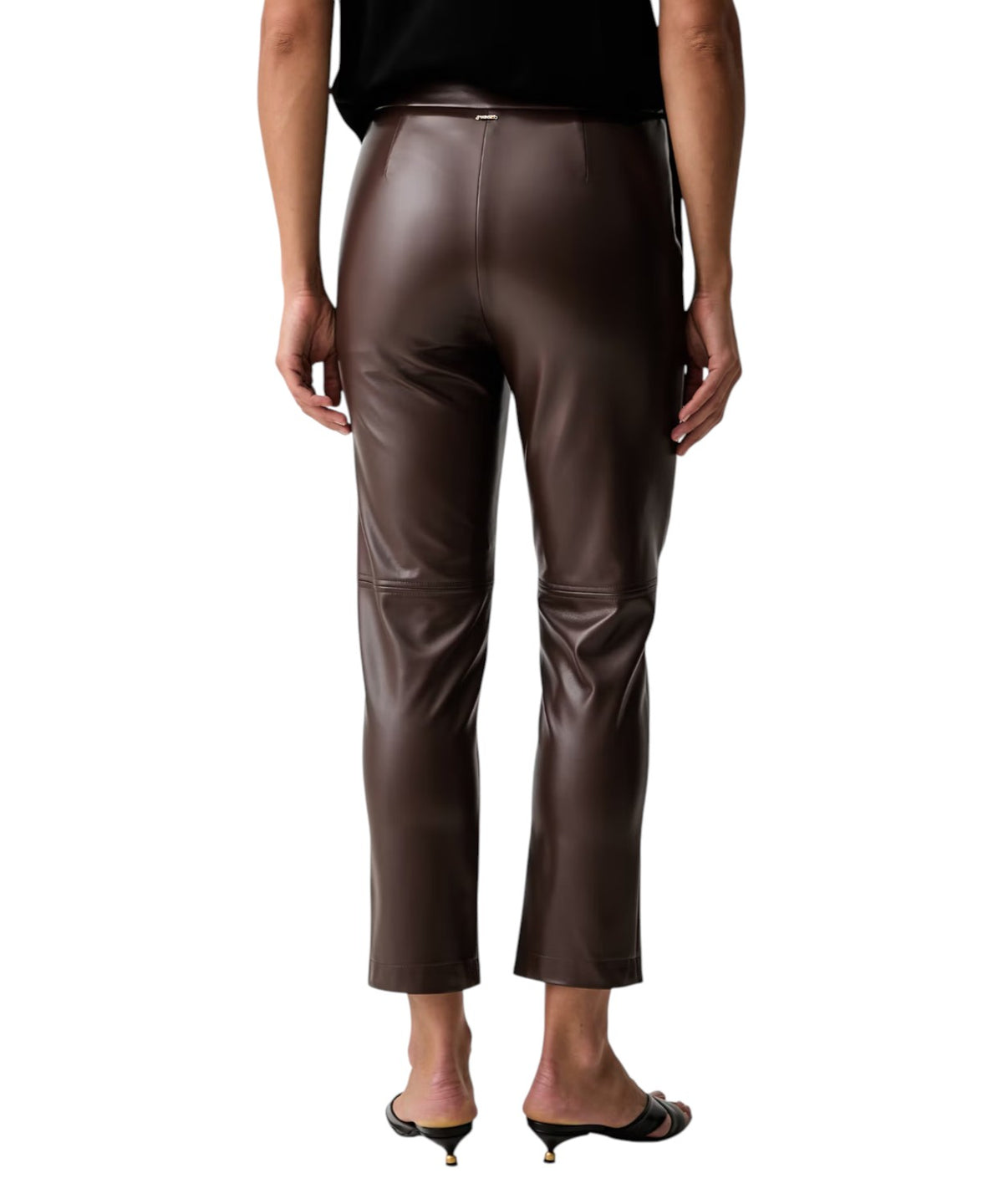 Pantalons femme Twinset en similicuir taille haute