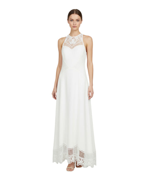 Abito Lungo Smanicato Twinset con Inserti in Pizzo