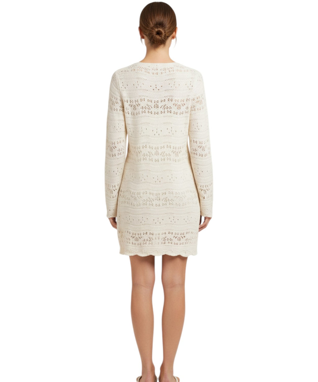 Robe femme ajourée MC2 Saint Barth Ilany avec petits boutons