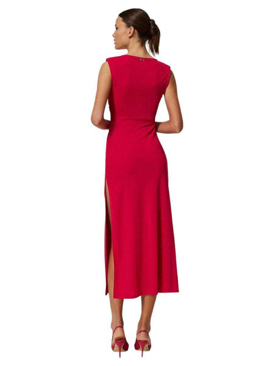 Abito lungo con arricciatura-Twinset-Abiti-Vittorio Citro Boutique