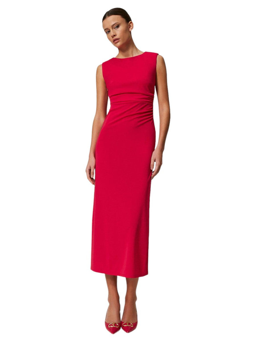 Abito lungo con arricciatura-Twinset-Abiti-Vittorio Citro Boutique