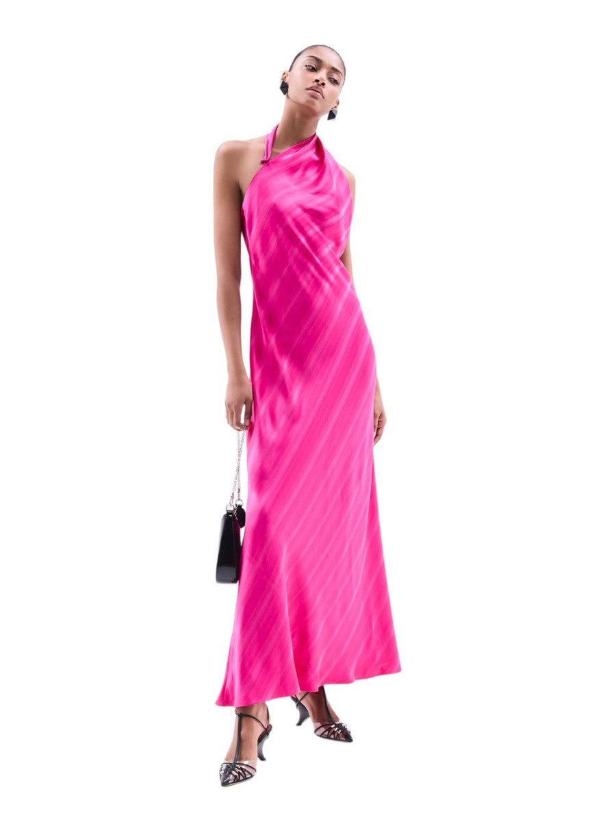 Abito lungo monospalla in viscosa jacquard-Emporio Armani-Abiti-Vittorio Citro Boutique