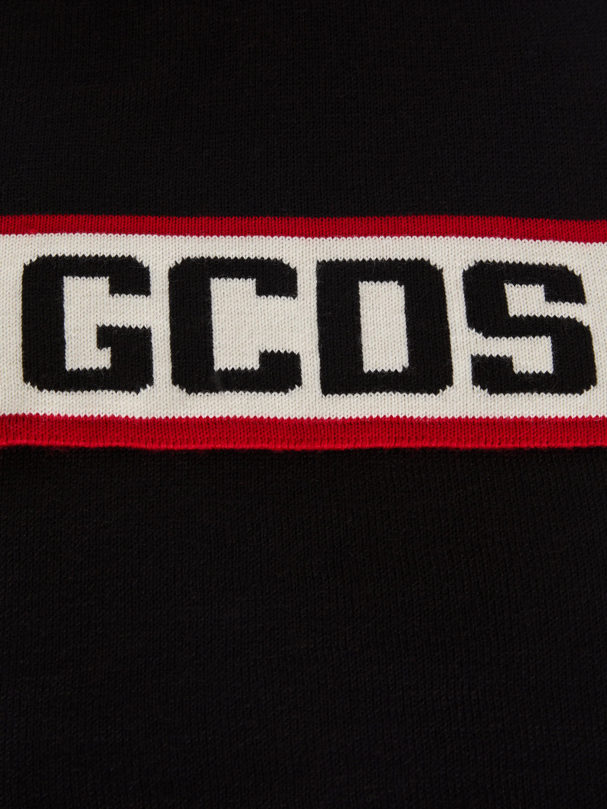 Écharpe GCDS en mélange de laine mérinos avec maxi logo
