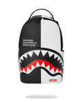 SHARK CENTRAL 2.0 SPLIT BLACK WHITE BACKPACK-Sprayground-Zaini-Vittorio Citro Boutique