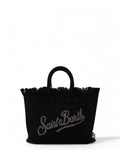 Borsa Mini Vanity in Tela Denim Nero con Strass-Mc2 Saint Barth-Borse a mano-Vittorio Citro Boutique
