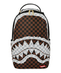 Sprayground Cream Brown Tear Check Backpack