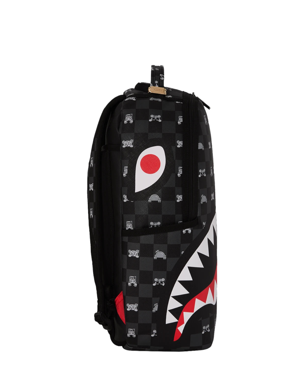 Zaino Sprayground Grey Peeking Character Check Shark
