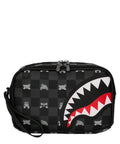 Sprayground Gray Peeking Character Check Toiletry Brick Beauty Case