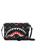 Sprayground crossbody pochette con grafica shark