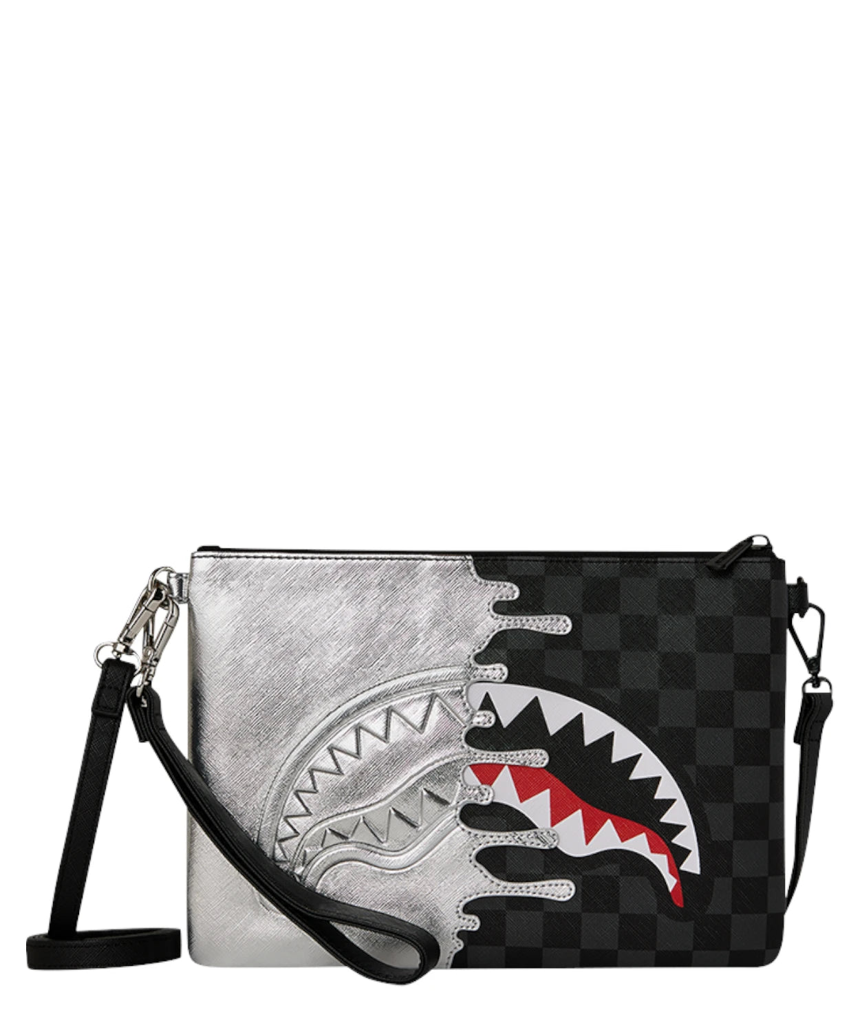 Sprayground Black Check Crossbody Pochette
