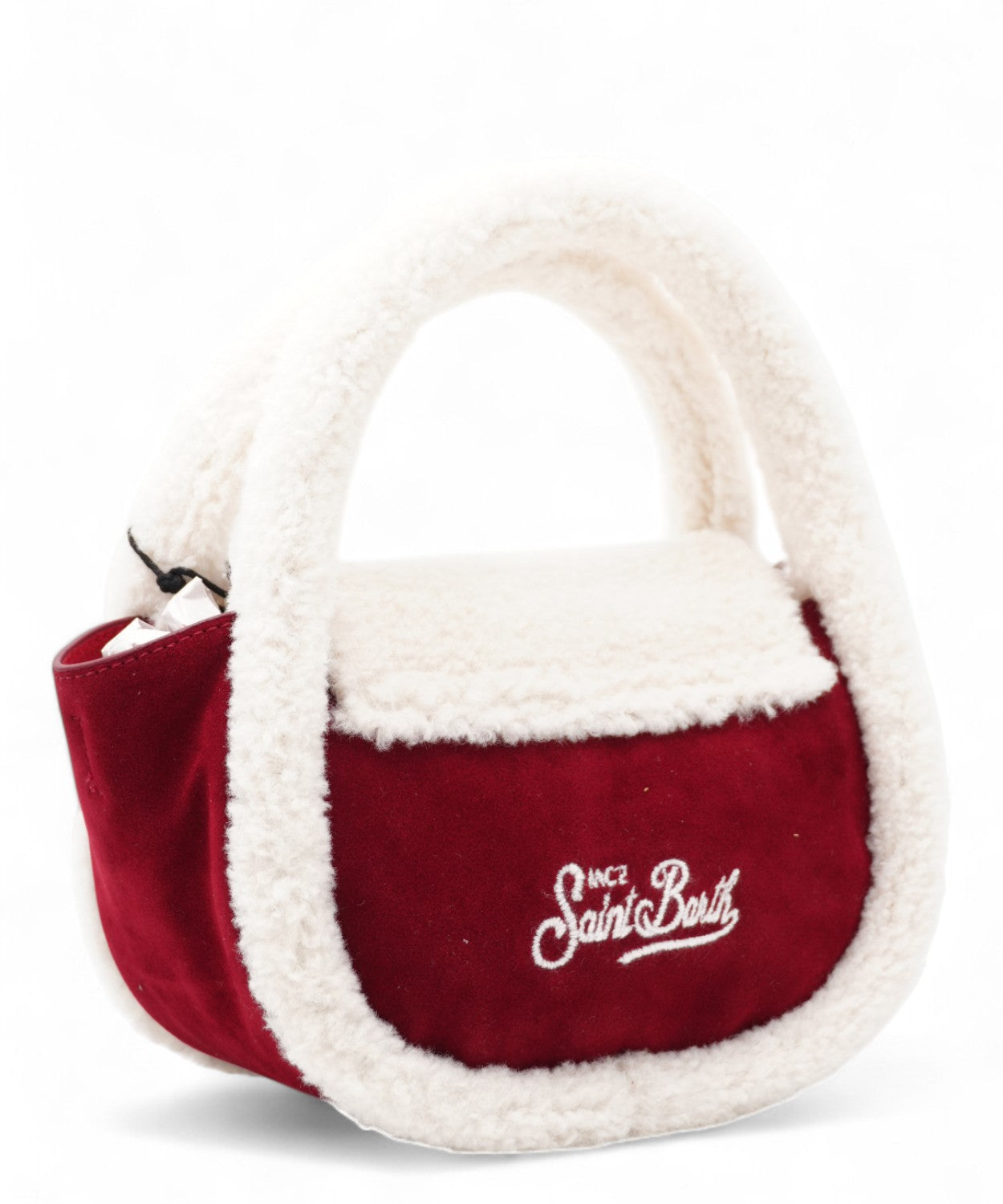 Borsa Gilda Mutton in suede ed eco-shearling-Mc2 Saint Barth-Borse a mano-Vittorio Citro Boutique