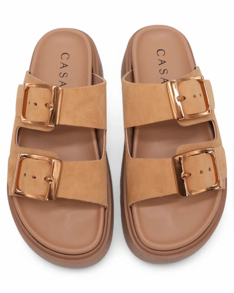 Sandalo Buckles con maxi fibbie-Casadei-Ciabatte-Vittorio Citro Boutique