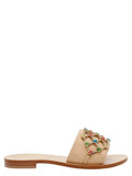 Ciabatta con applicazione gioiello-Capri Vittorio Citro-Sandali-Vittorio Citro Boutique