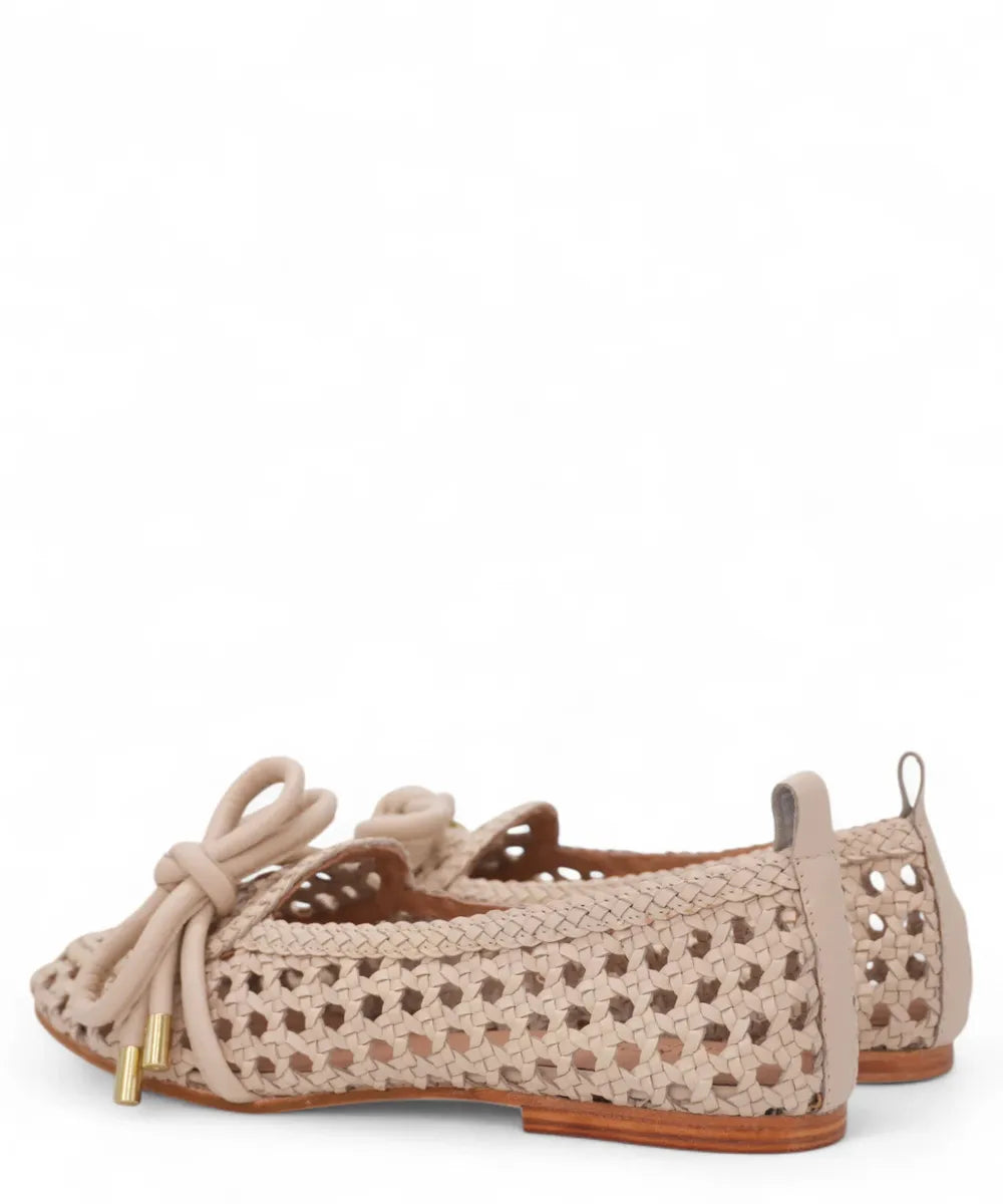 Ballerina in Pelle Intrecciata-Parodi Shoes-Mocassini-Vittorio Citro Boutique