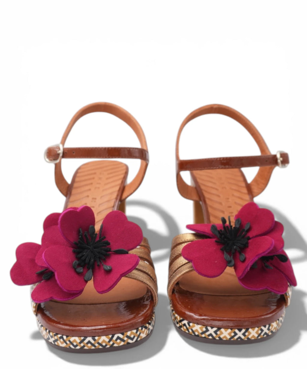 Sandales Femme Chie Mihara PARLOTA48 avec Fleur Rouge