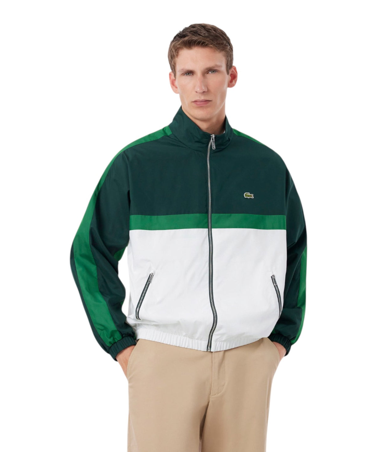 Veste Homme Lacoste Colorblock en taffetas technique