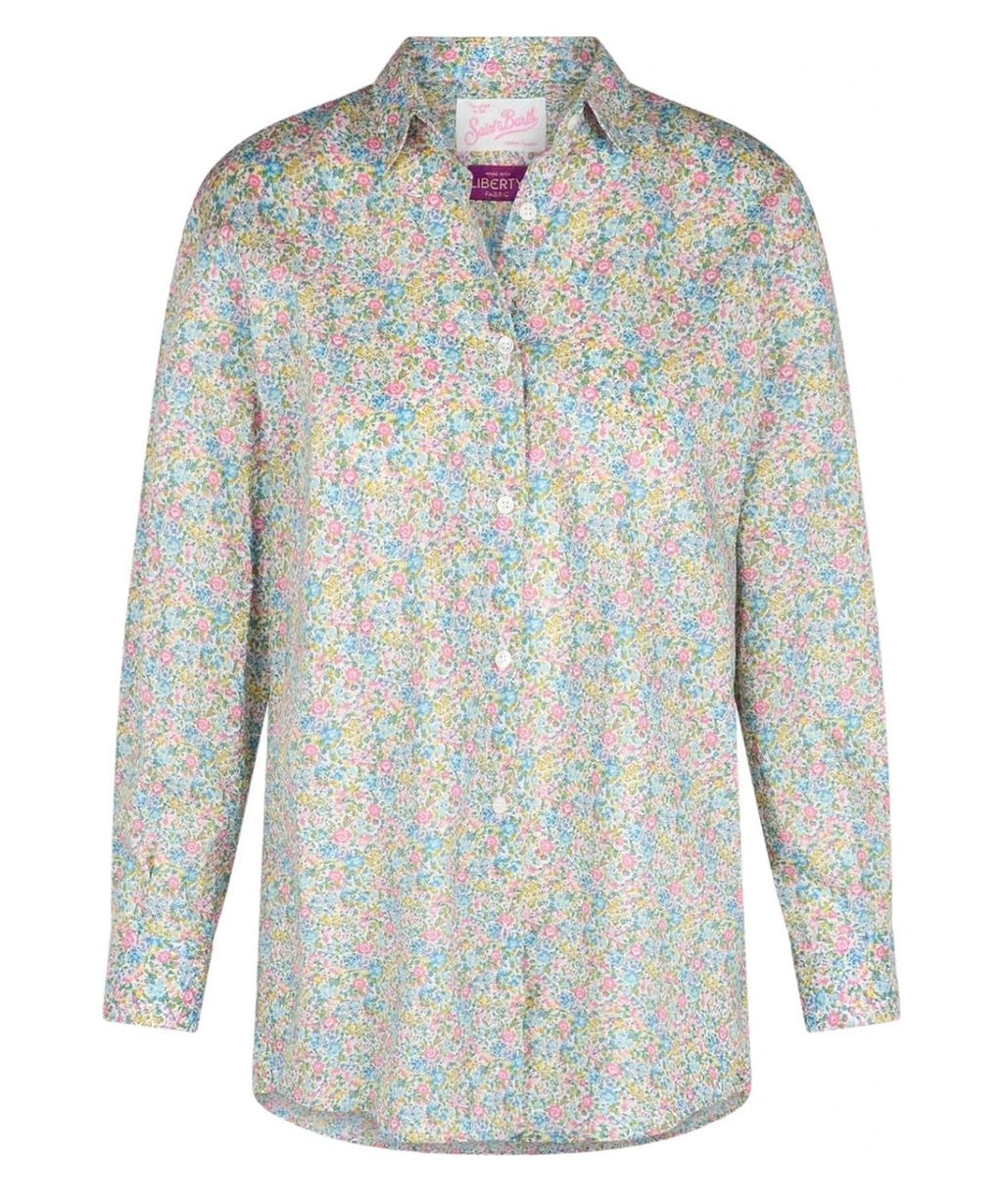 Camicia Oversize Brigitte in Cotone con Stampa Emma & Georgina-Mc2 Saint Barth-Camicie-Vittorio Citro Boutique