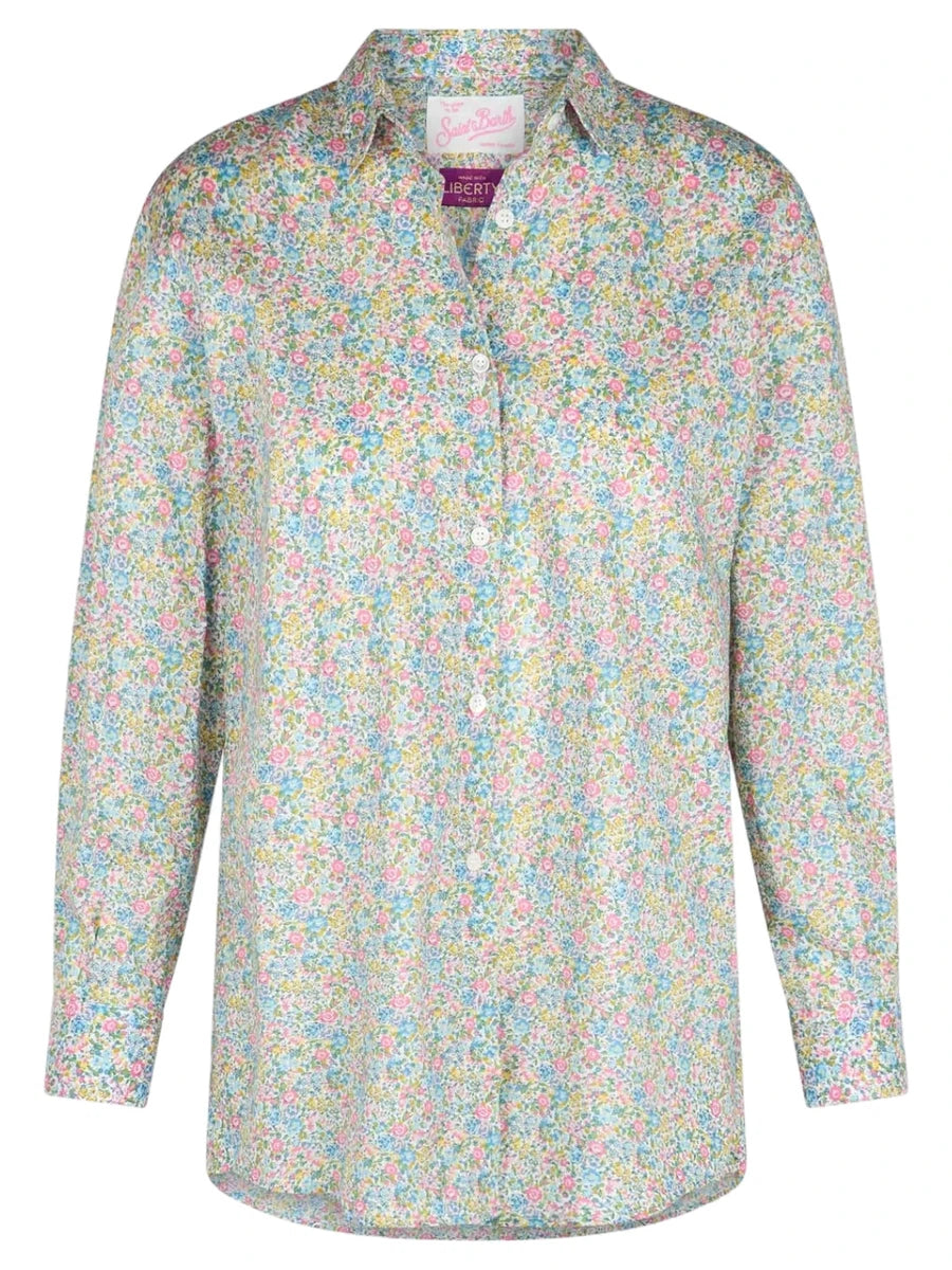 Camicia Oversize Brigitte in Cotone con Stampa Emma & Georgina-Mc2 Saint Barth-Camicie-Vittorio Citro Boutique
