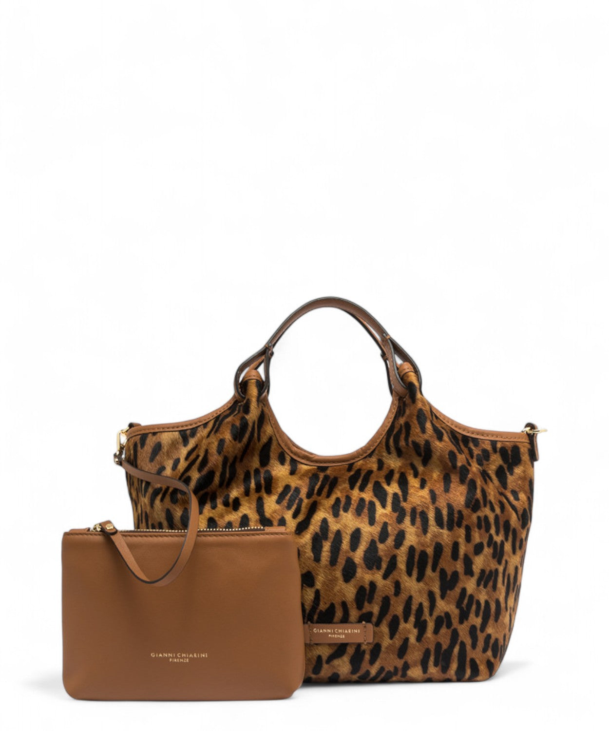 Gianni Chiarini Borsa Dua in Pelle Effetto Cavallino