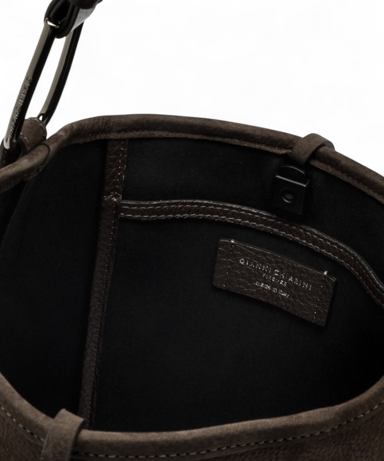 Gianni Chiarini Borsa Eliana Big in Suede con Manico Intrecciato