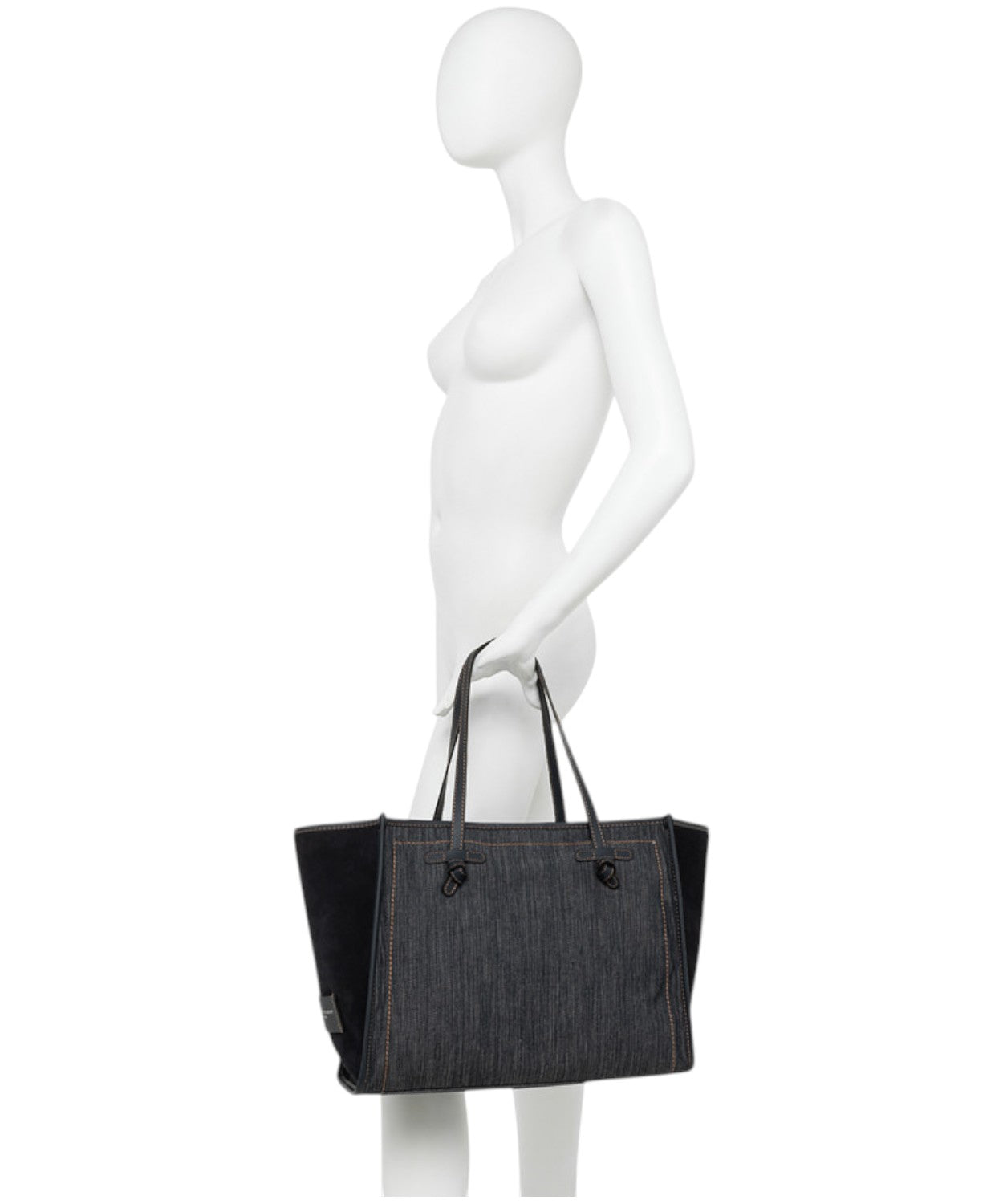 Shopping Bag Marcella in Denim e Pelle-Gianni Chiarini-Borse a spalla-Vittorio Citro Boutique