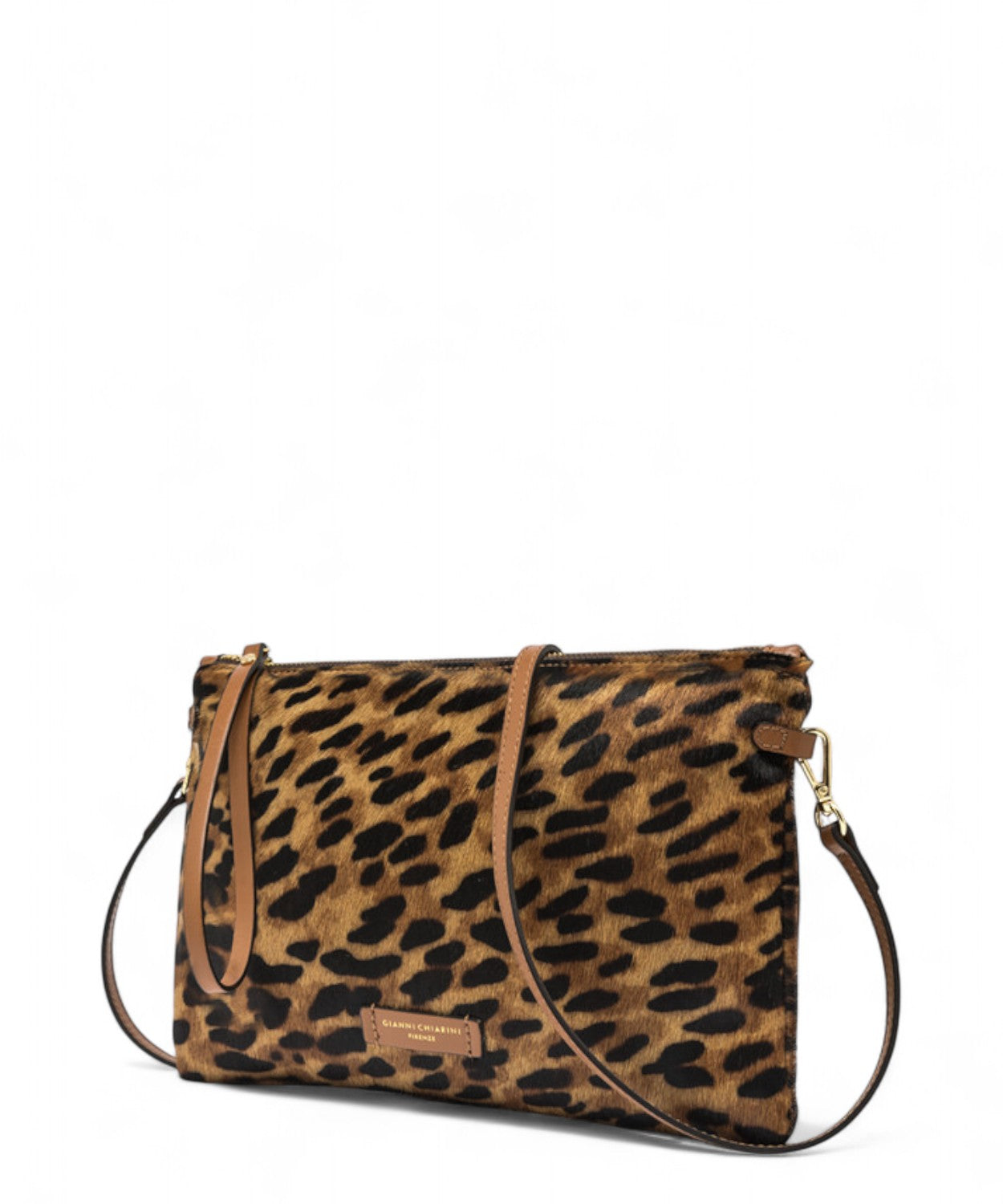 Gianni Chiarini Clutch Hermy in Pelle Effetto Cavallino con Tracolla