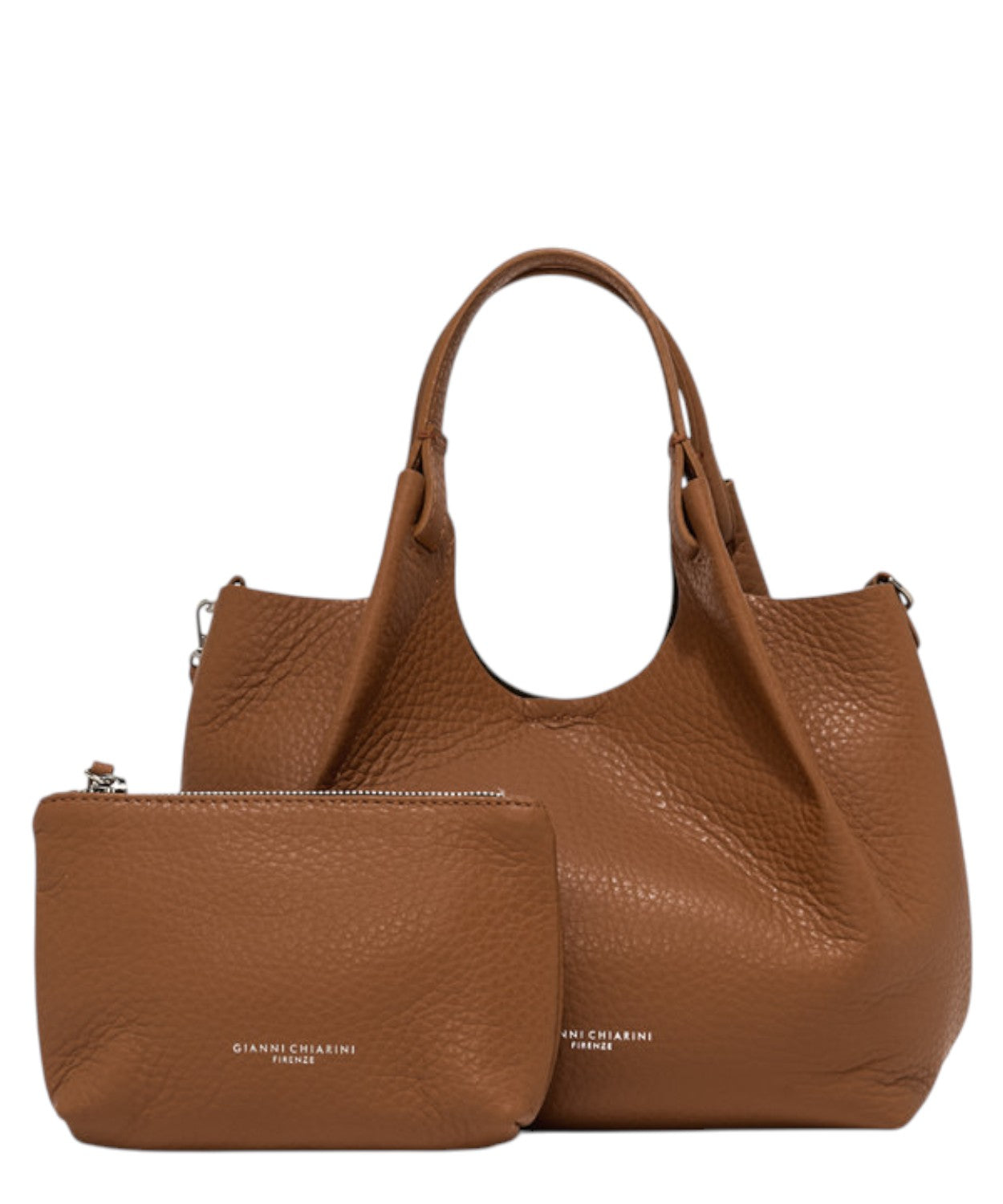 Borsa Dua Mini in Pelle a Grana Maxi-Gianni Chiarini-Borse a mano-Vittorio Citro Boutique