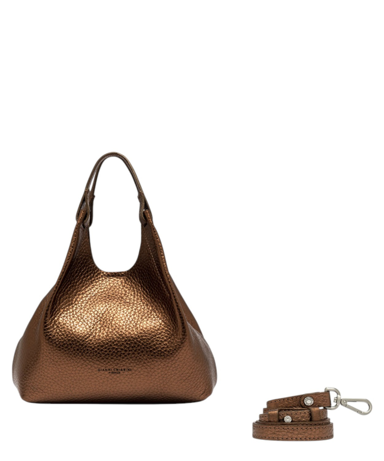 Borsa Dua Mini in Pelle a Grana Maxi-Gianni Chiarini-Borse a mano-Vittorio Citro Boutique