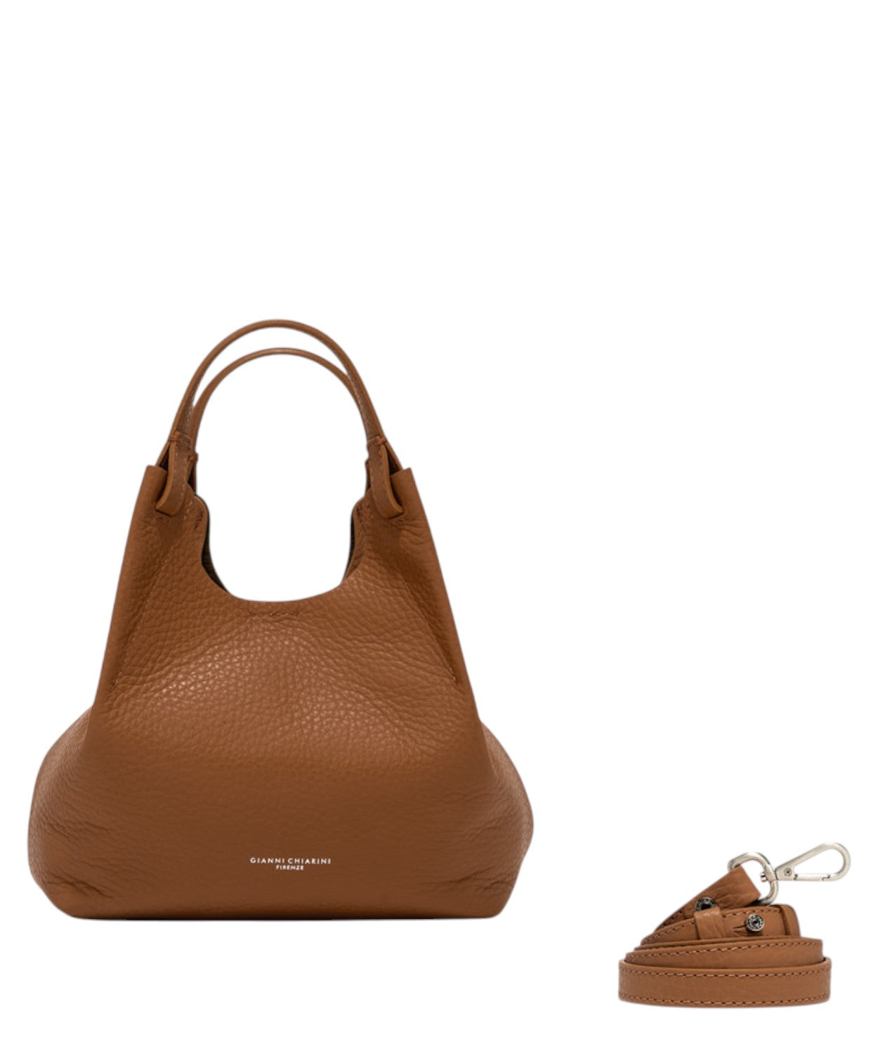 Borsa Dua Mini in Pelle a Grana Maxi-Gianni Chiarini-Borse a mano-Vittorio Citro Boutique