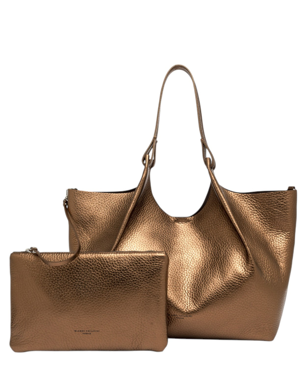 Borsa Dua in Pelle Double Grana Maxi-Gianni Chiarini-Borse a spalla-Vittorio Citro Boutique