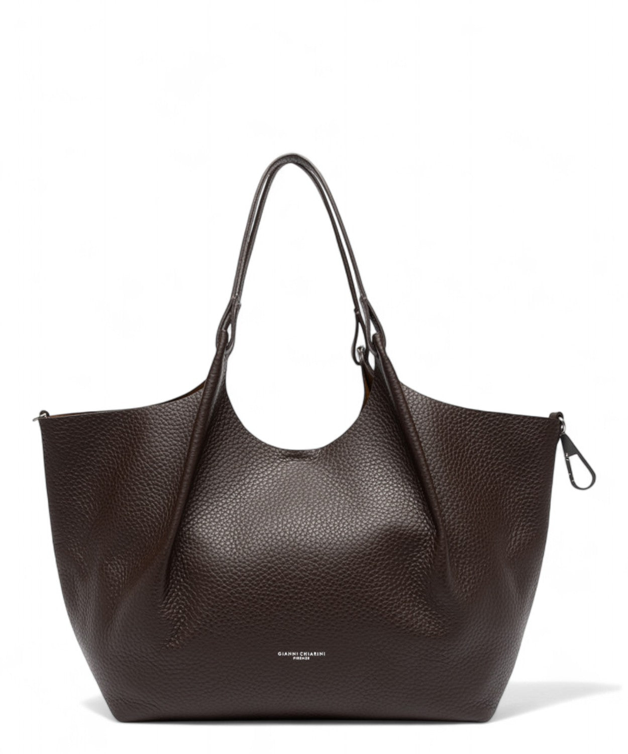 Gianni Chiarini Borsa Dua Big a Spalla in Pelle Double Grana Maxi