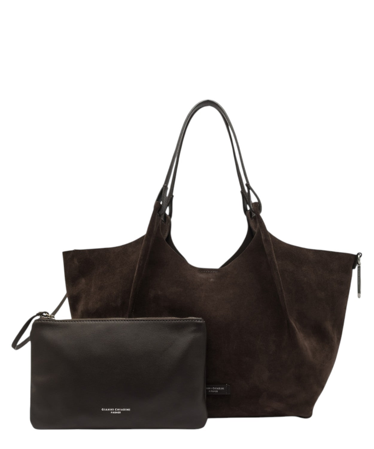 Borsa Dua in Pelle Scamosciata-Gianni Chiarini-Borse a spalla-Vittorio Citro Boutique