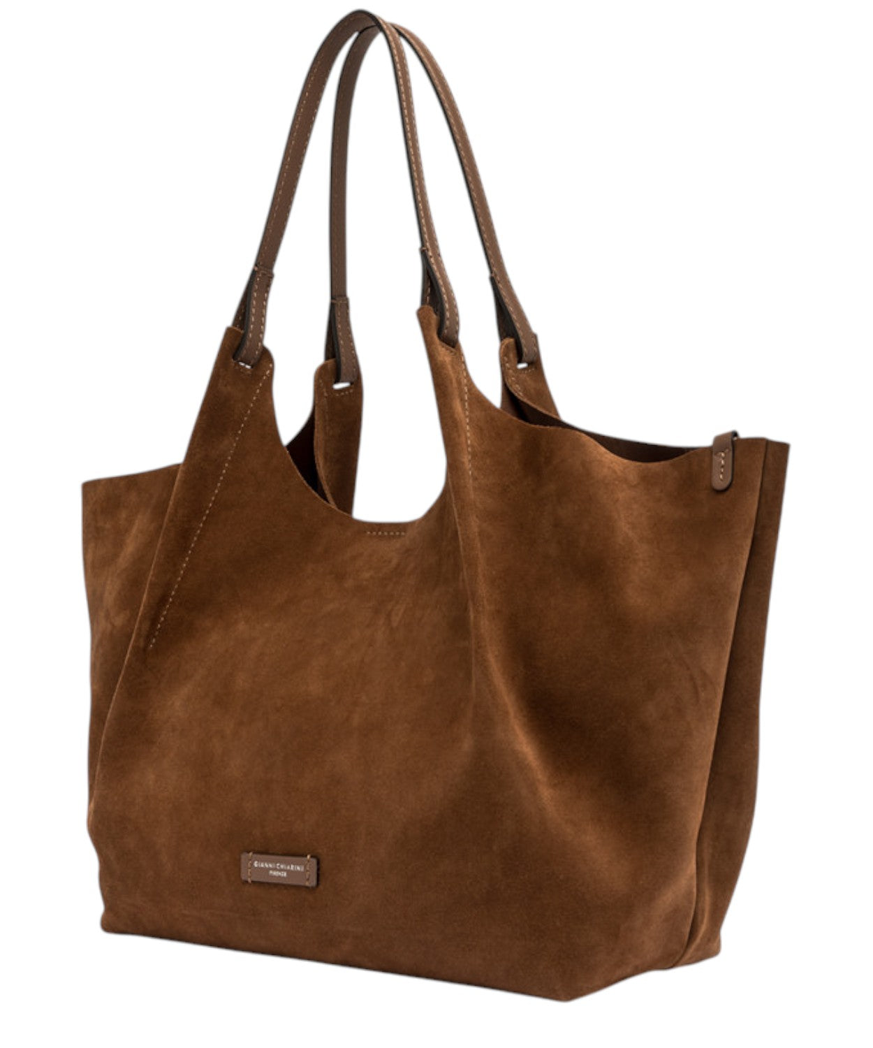 Borsa Dua in Pelle Scamosciata-Gianni Chiarini-Borse a spalla-Vittorio Citro Boutique