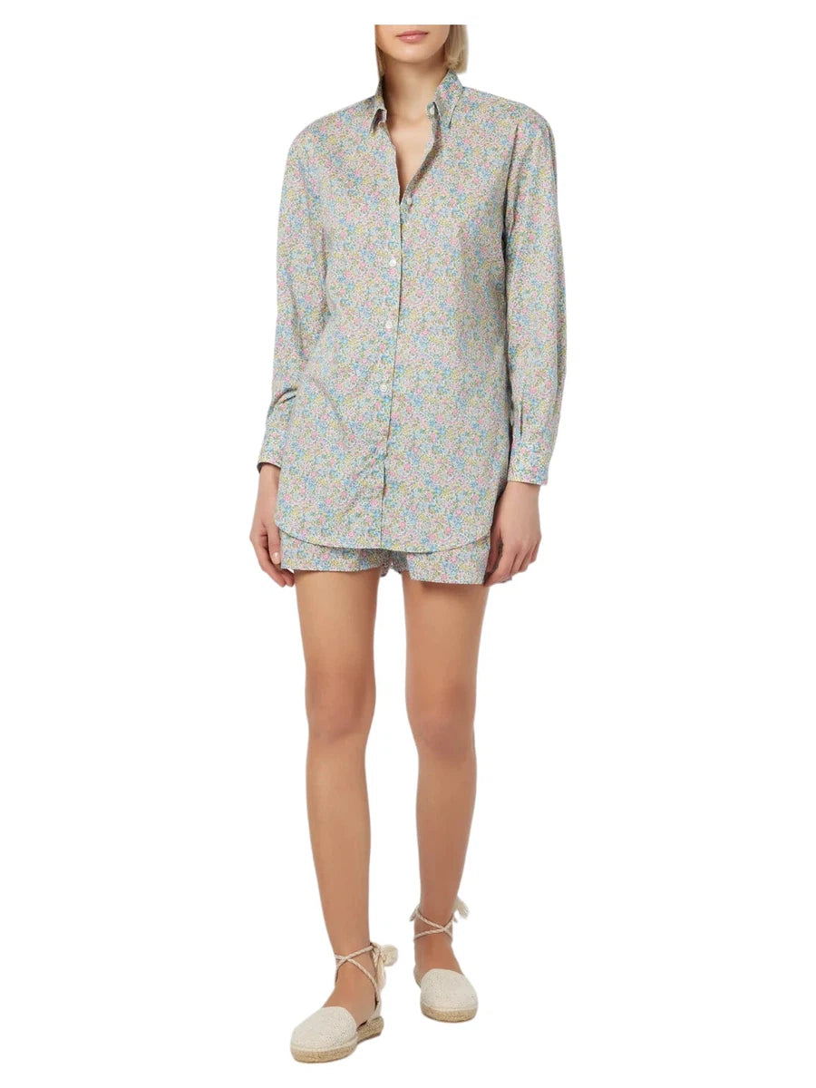 Camicia Oversize Brigitte in Cotone con Stampa Emma & Georgina-Mc2 Saint Barth-Camicie-Vittorio Citro Boutique