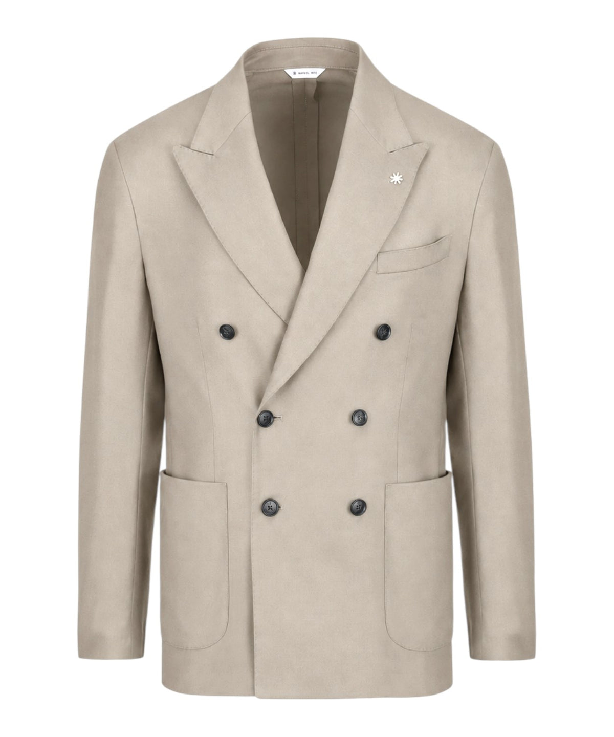 Veste Homme NUVOLA croisée en flanelle de laine stretch