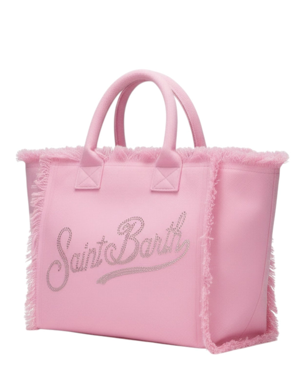 MC2 Saint Barth Vanity Bag en toile avec logo strass