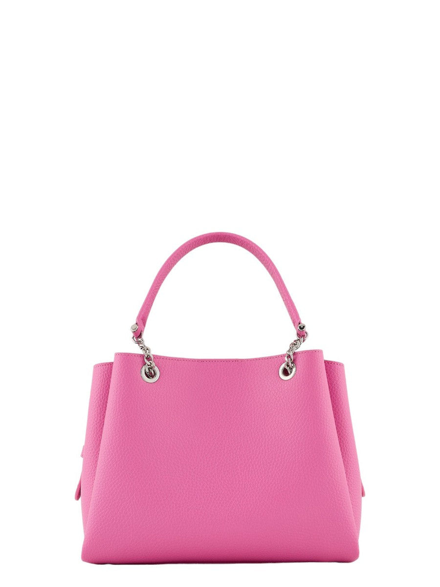 Borsa a Mano Effetto Palmellato con Charm Aquila: Eleganza Quotidiana-Emporio Armani-Borse a mano-Vittorio Citro Boutique