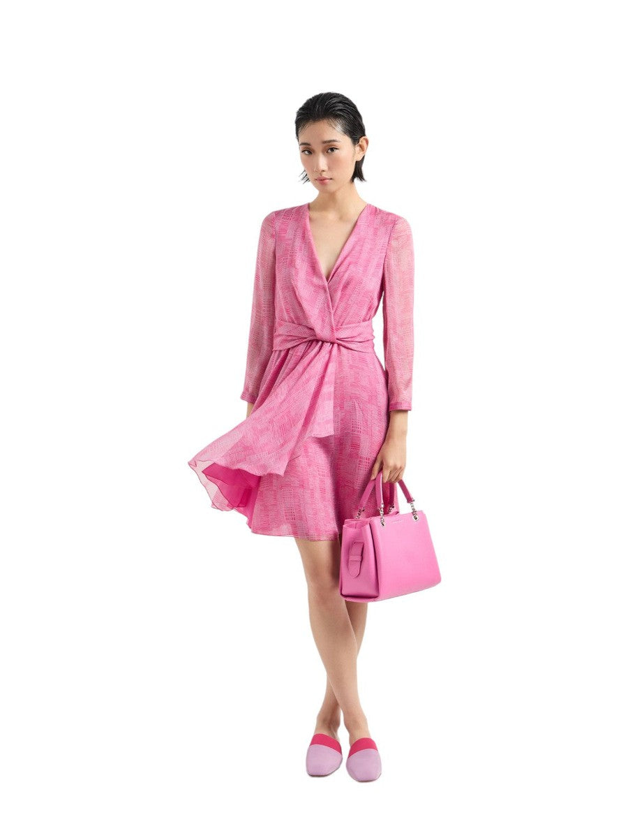 Borsa a Mano Effetto Palmellato con Charm Aquila: Eleganza Quotidiana-Emporio Armani-Borse a mano-Vittorio Citro Boutique