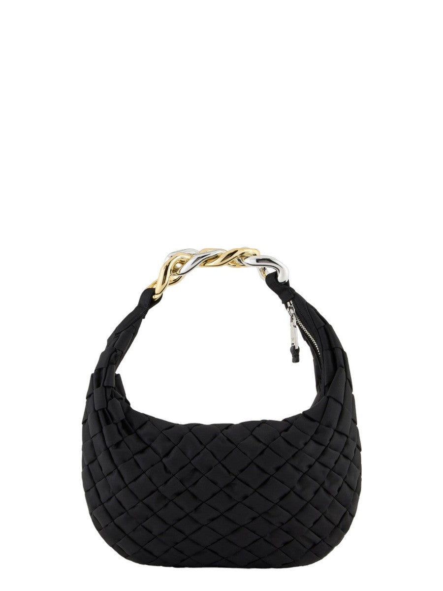 Borsa Hobo in Nylon con Manico a Catena-Emporio Armani-Borsette-Vittorio Citro Boutique