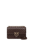 Sac Pinko Love One Mini Chevron en cuir nappa