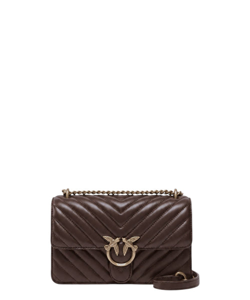 Sac Pinko Love One Mini Chevron en cuir nappa