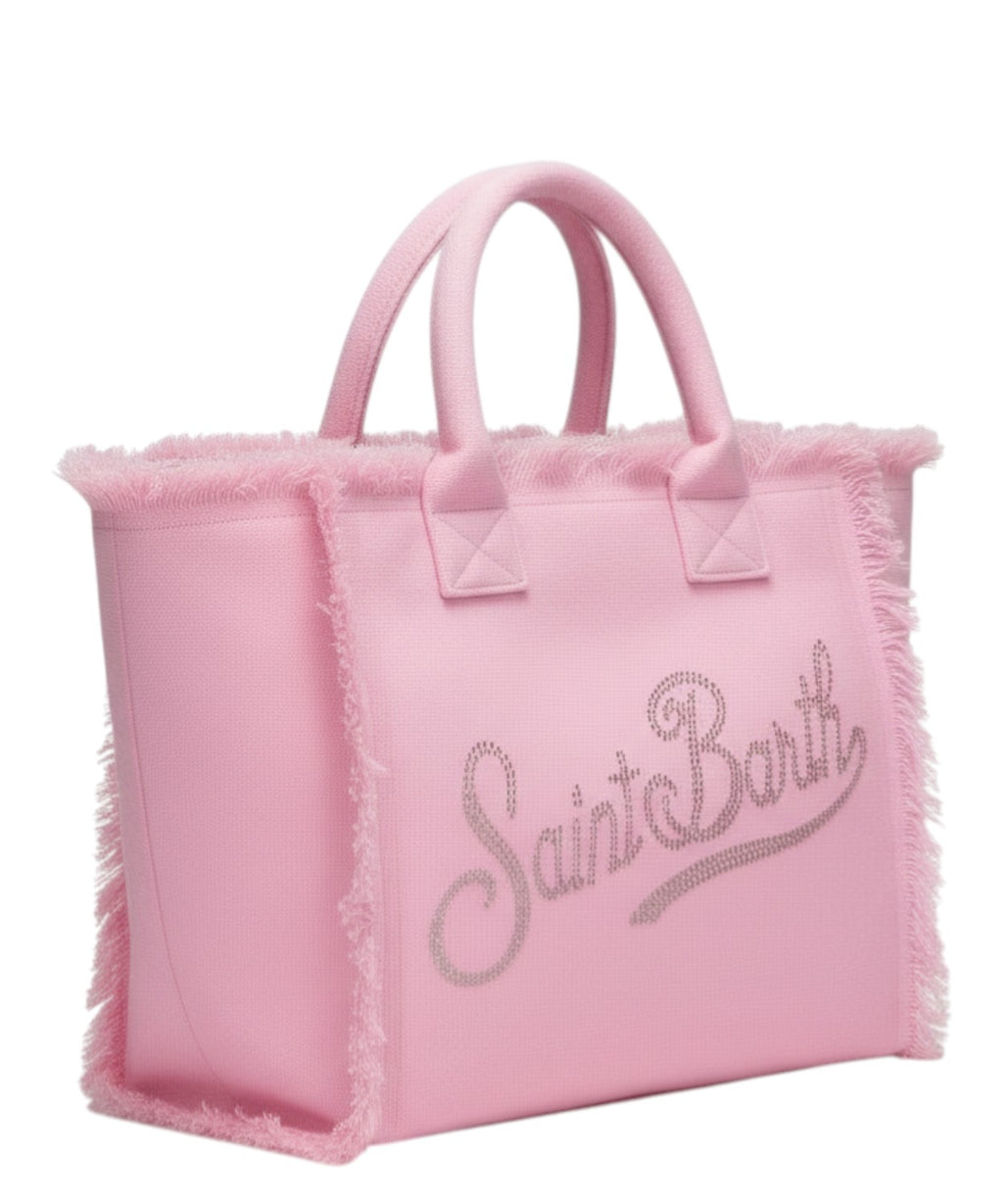 MC2 Saint Barth Vanity Bag en toile avec logo strass