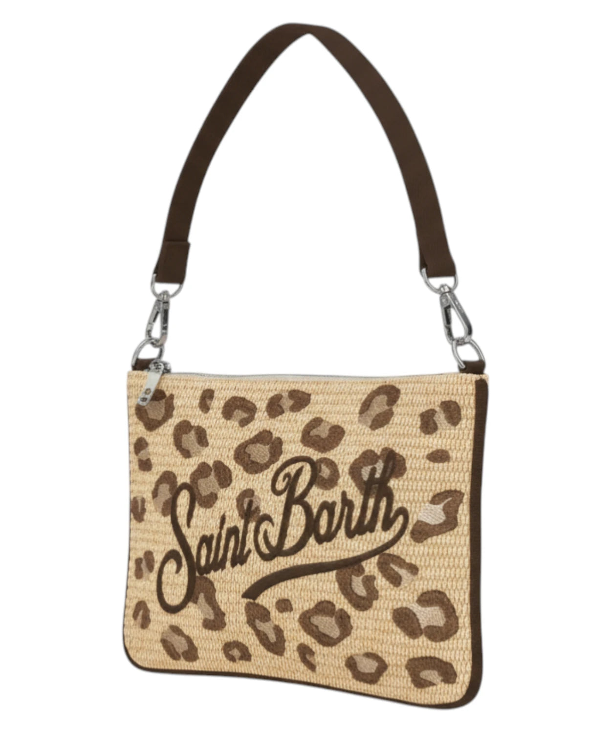 Sac à épaule MC2 Saint Barth léopard en raphia