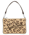 Sac à épaule MC2 Saint Barth léopard en raphia