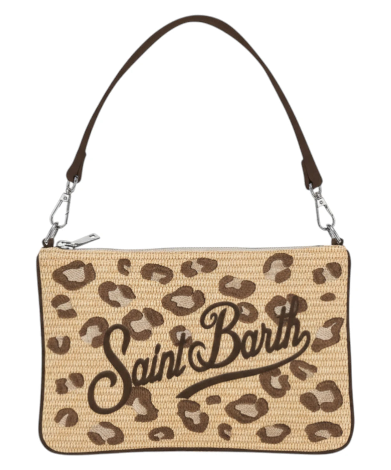 Sac à épaule MC2 Saint Barth léopard en raphia