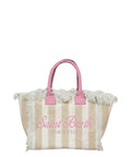 Borsa Colette Stripes MC2 Saint Barth in Canvas
