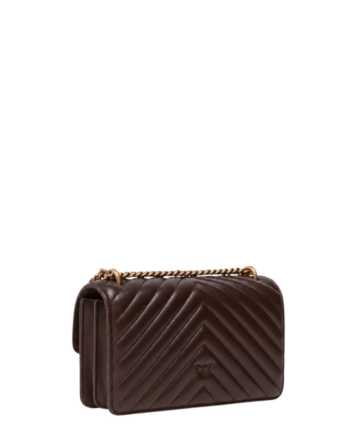 Sac Pinko Love One Mini Chevron en cuir nappa