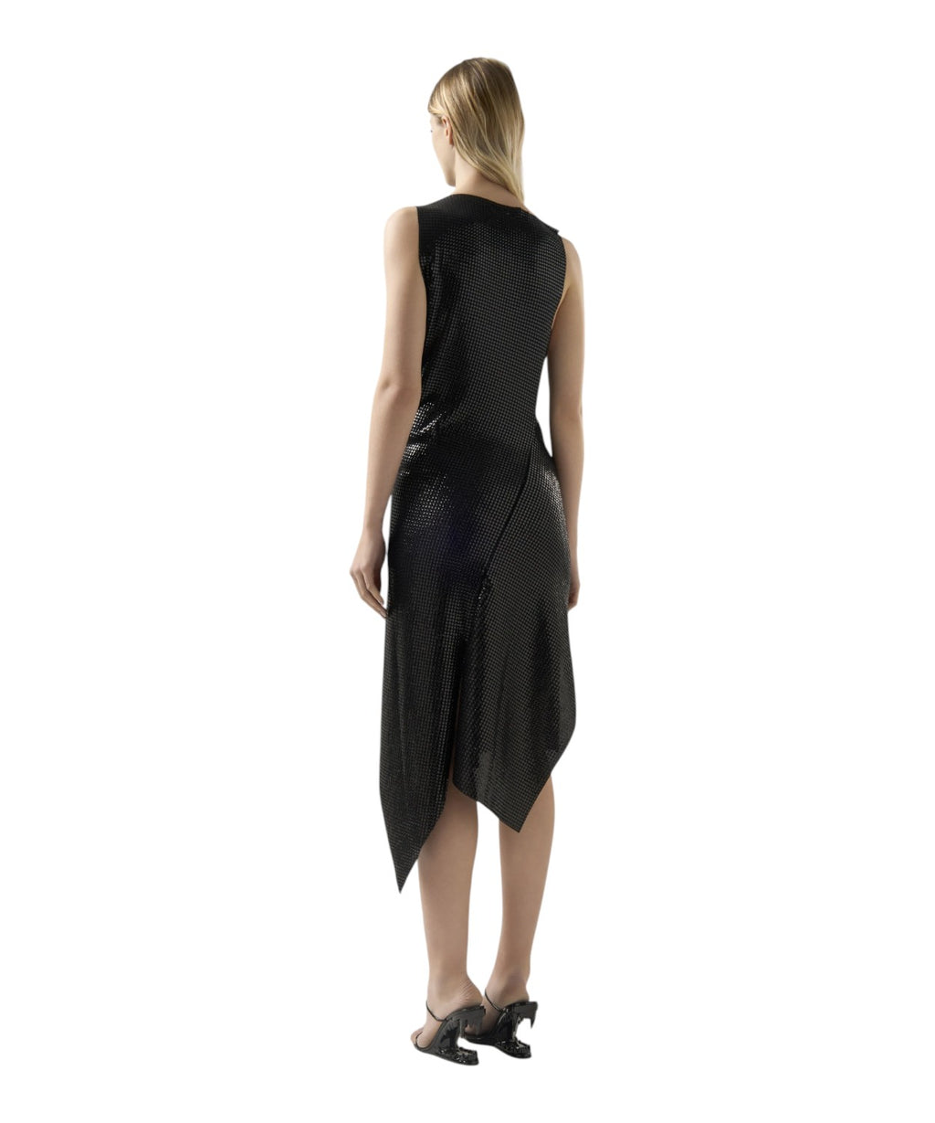 Abito Midi Asimmetrico in Sparkling Jersey Elegante