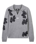 Polos GCDS brodé en laine douce avec des fleurs