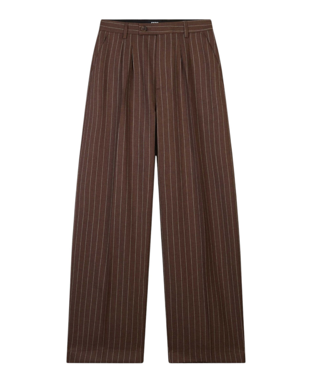 Pantalons Preppy avec logo en tissu flammé à fines rayures verticales
